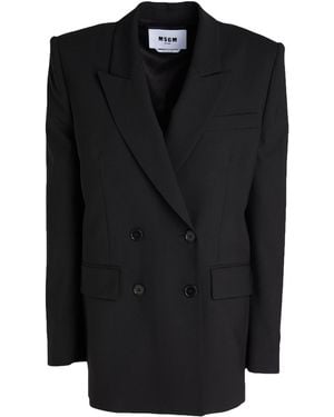 MSGM Blazer Virgin Wool, Elastane - Black
