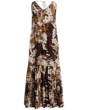 Max Mara Maxi Dress Cotton, Silk - Natural