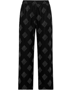 Giorgio Armani Trousers Silk, Elastane - Black