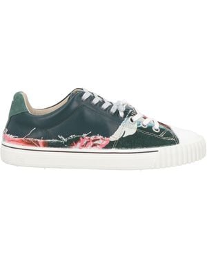 Maison Margiela Trainers Leather, Textile Fibres - Blue