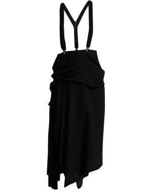 Yohji Yamamoto Midi Skirt Wool, Rayon, Nylon, Cotton - Black