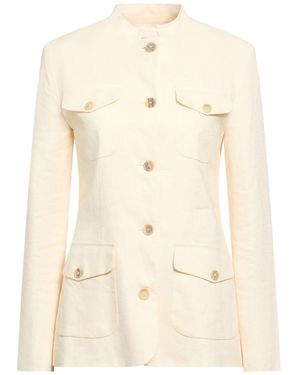 Semicouture Jacket Linen, Polyester - Natural