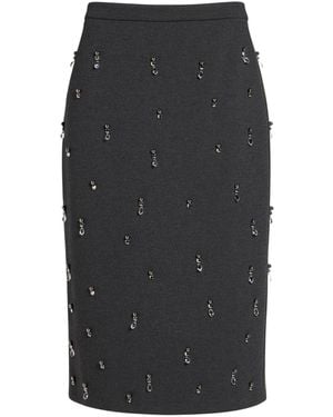Semicouture Midi Skirt Viscose, Polyamide, Elastane - Black