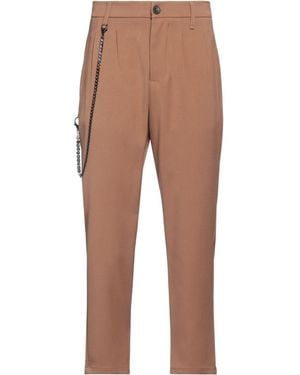Imperial Camel Pants Polyester, Viscose, Elastane - Natural