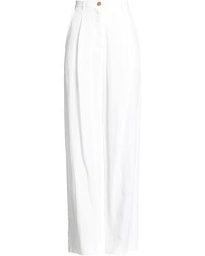 .., merci italia Pants Viscose, Linen - White