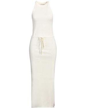 hinnominate Ivory Maxi Dress Viscose, Polyester, Polyamide - White
