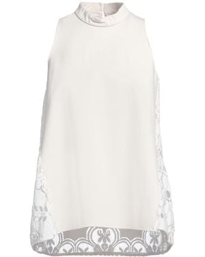 1 One Ivory Top Viscose, Polyamide, Elastane, Cotton - White