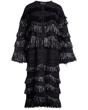 Alberta Ferretti Overcoat & Trench Coat Acrylic, Polyamide, Cotton, Polyester - Black