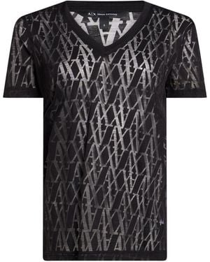 ARMANI EXCHANGE T-Shirt Polyester, Cotton - Black