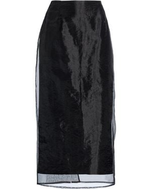 MEIMEIJ Midi Skirt Polyester, Viscose, Elastane - Black