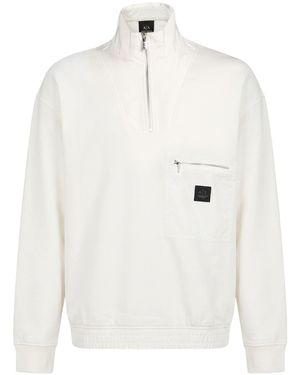 ARMANI EXCHANGE Sweatshirt Cotton, Polyester, Elastane - White