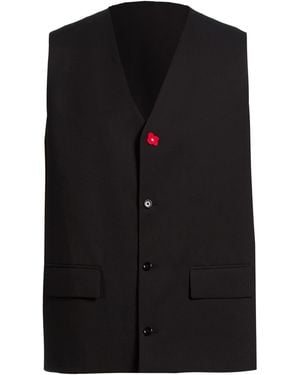 Lardini Tailored Vest Virgin Wool, Elastane - Black