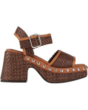 CURIOSITÉ Sandals Leather - Brown