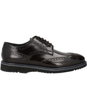 Lo.white Dark Lace-Up Shoes Soft Leather - Black