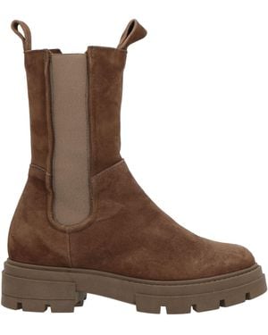 Mjus Khaki Ankle Boots Soft Leather - Brown