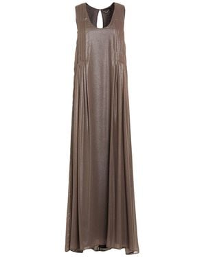 Peserico Maxi Dress Polyester - Brown