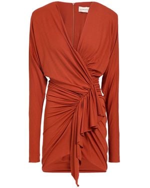 Alexandre Vauthier Rust Mini Dress Viscose, Elastane - Red
