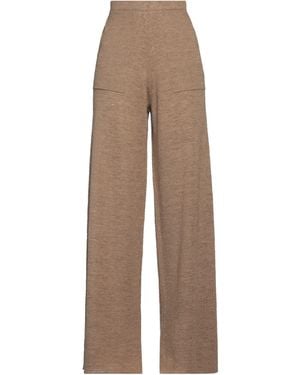 Roberto Collina Camel Pants Linen, Polyester - Brown