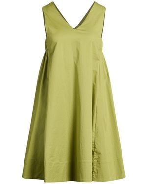 Peserico Easy Mini Dress Cotton, Elastane - Green
