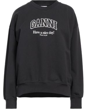 Ganni Sweatshirt Organic Cotton - Black