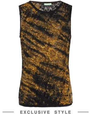 ARIES x YOOX Mustard T-Shirt Polyamide, Elastane - Green