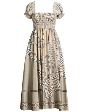 Tory Burch Midi Dresses - Natural