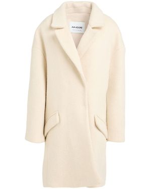 Ava Adore Coat Polyester, Polyacrylic, Mohair Wool, Virgin Wool - Natural
