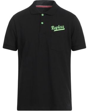Replay Polo Shirt Cotton, Elastane - Black