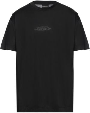 Emporio Armani T-Shirt Lyocell, Cotton - Black