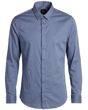 ARMANI EXCHANGE Slate Shirt Cotton, Elastane - Blue
