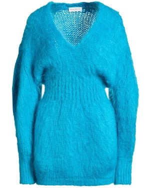 Nina Ricci Azure Mini Dress Mohair Wool, Wool, Polyamide - Blue