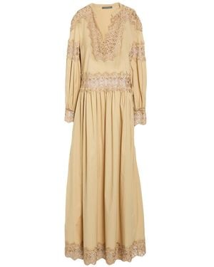 Alberta Ferretti Maxi Dress - Natural