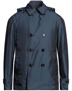 Moorer Overcoat & Trench Coat - Blue
