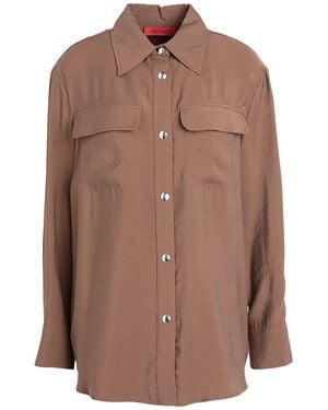 MAX&Co. Acciaio Khaki Shirt Modal, Polyester - Brown