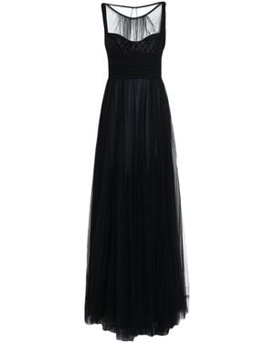 Elisabetta Franchi Maxi Dress Polyamide, Cotton, Elastane - Black