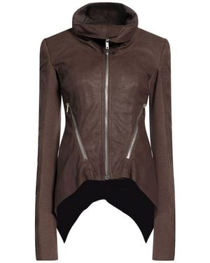 Rick Owens Dark Jacket Lambskin - Brown