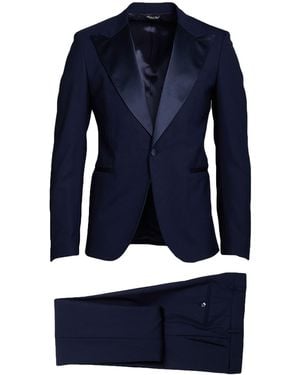 Brian Dales Midnight Suit Wool, Silk, Elastane - Blue