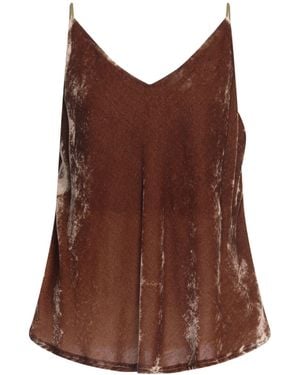 Ottod'Ame Trésor Top Rayon, Polyamide - Brown