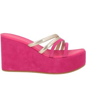 Baldinini Fuchsia Sandals Leather - Pink