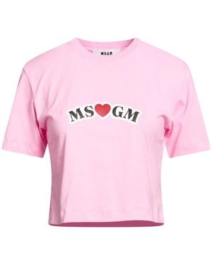 MSGM T-Shirt Cotton - Pink