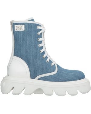 Casadei Ankle Boots Textile Fibres, Leather - Blue