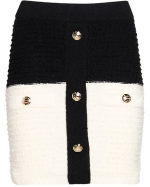 Gaelle Paris Mini Skirt Acrylic, Wool, Polyamide, Polyester, Viscose - Black