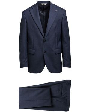 Paoloni Midnight Suit Wool - Blue