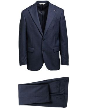 Paoloni Midnight Suit Wool - Blue