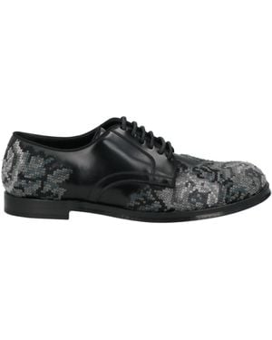 Dolce & Gabbana Lace-Up Shoes Leather, Textile Fibres - Black