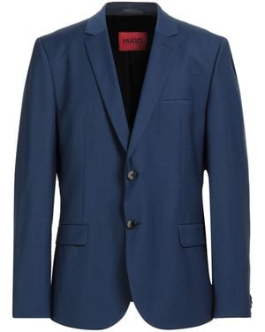 HUGO Blazer Virgin Wool, Polyester, Elastane - Blue
