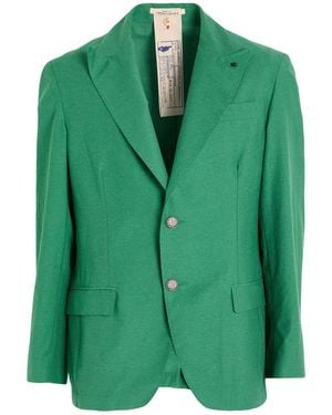 Messagerie Blazer Linen, Viscose, Elastane - Green