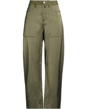 High Military Trousers Viscose, Virgin Wool, Elastane - Green