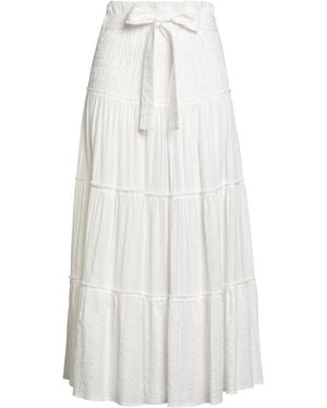 Pinko Maxi Skirt Cotton, Elastane - White