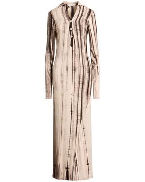 Nostrasantissima Maxi Dress Cotton, Elastane - Natural